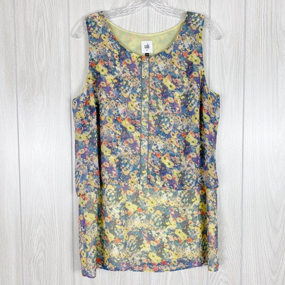 Cabi | Positano Floral Sleeveless Blouse Size Medium